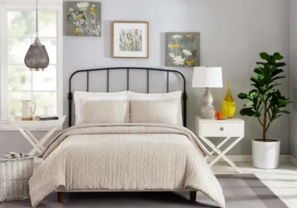 Duvets-Kirkland's Home Gray Raised Chevron 3-Pc. King Duvet Set