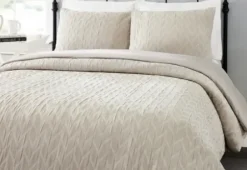 Duvets-Kirkland's Home Gray Raised Chevron 3-Pc. King Duvet Set