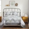 Quilts-Kirkland's Home Gray Reine-Marie Full/Queen 3-Pc. Quilt Set Gray/Yellow/White