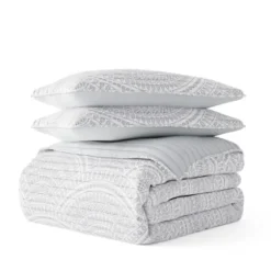 Quilts-Kirkland's Home Gray Scalloped Reversible 2-Pc. Twin Quilt Set Gray/White