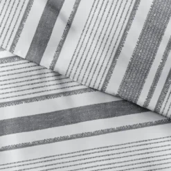 Duvets-Kirkland's Home Gray Soft Striped 3-Pc. Queen Duvet Cover Set Gray/White
