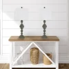 Table Lamps-Kirkland's Home Gray Spindle Body Table Lamps, Set Of 2 White