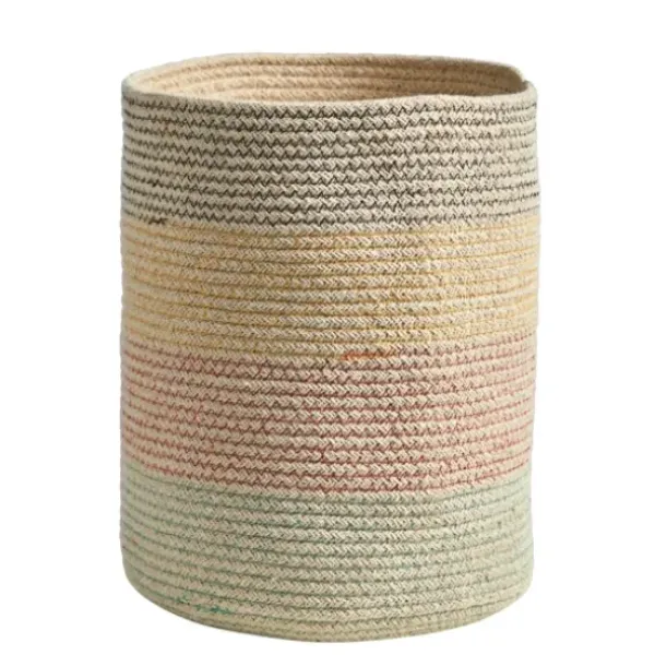 Baskets & Boxes-Kirkland's Home Gray Stripes And Paw Basket With Handles