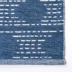 Outdoor Rugs-Kirkland's Home Gray Tile Motif Outdoor Runner, 2X7 Gray/White