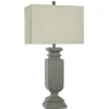 Table Lamps-Kirkland's Home Gray Traditional Rectangular Table Lamp Gray/Tan