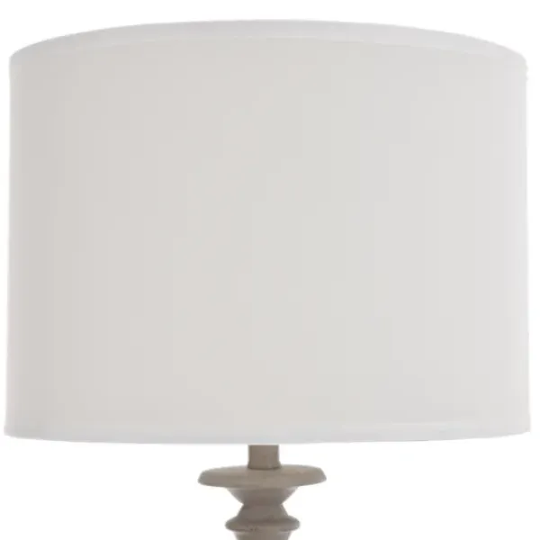 Floor Lamps-Kirkland's Home Gray Traditional Spindle Floor Lamp White