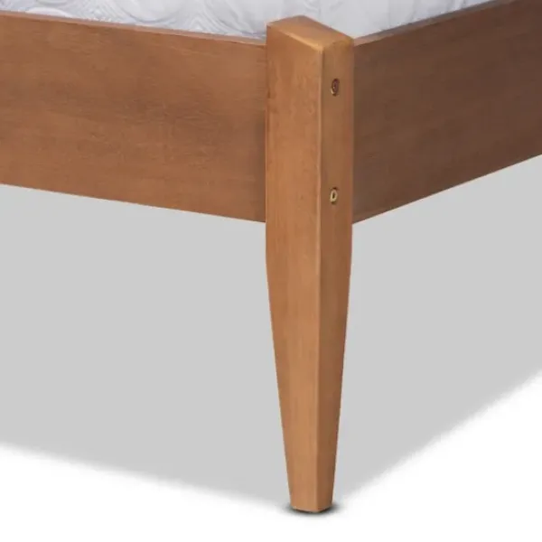 Beds & Headboards-Kirkland's Home Gray Upholstered Brown Wood King Platform Bed Gray/Brown
