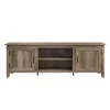 Tv Stands & Media Consoles-Kirkland's Home Gray Wash Wood Grooved Door Tv Stand Brown