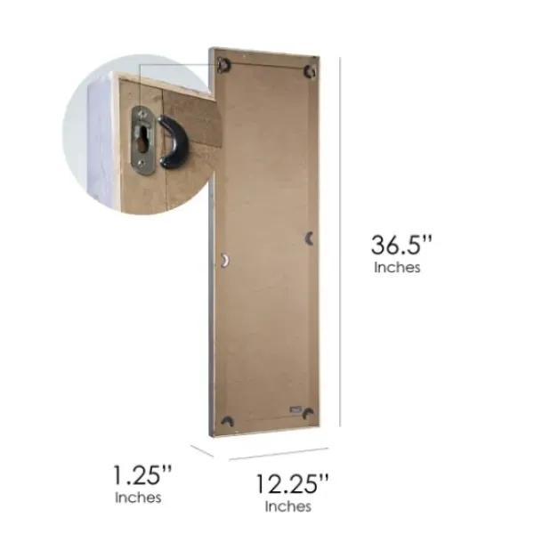 Decorative Mirrors-Kirkland's Home Gray Washed Purple Wood Wall Mirror