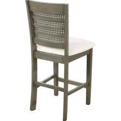 Bar Stools & Counter Height Stools-Kirkland's Home Gray Wilbur Cane Back Counter Stools, Set Of 2 Gray/White