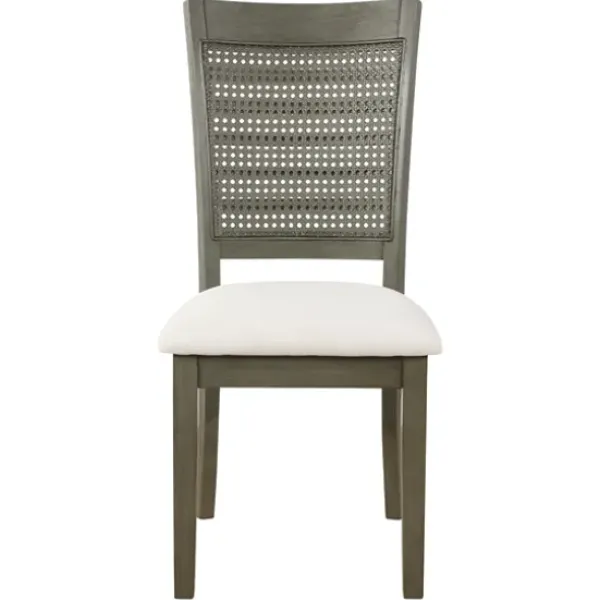 Dining Chairs-Kirkland's Home Gray Wilbur Cane Back Dining Chairs, Set Of 2 Gray/White