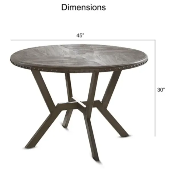 Dining Sets-Kirkland's Home Gray Wood Upholstered 5-Pc. Dining Set