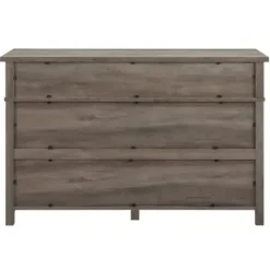 Dressers & Chests-Kirkland's Home Graywash Wood Cup Handle Dresser Tan