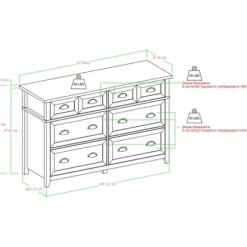 Dressers & Chests-Kirkland's Home Graywash Wood Cup Handle Dresser Tan