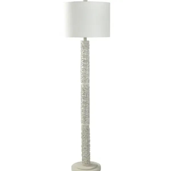 Floor Lamps-Kirkland's Home Greecian Leaves Floor Lamp White