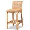 Bar Stools & Counter Height Stools-Kirkland's Home Greek Natural Rat Woven Counter Stool Tan