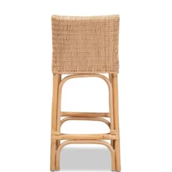 Bar Stools & Counter Height Stools-Kirkland's Home Greek Natural Rat Woven Counter Stool Tan