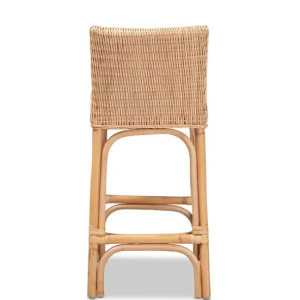 Bar Stools & Counter Height Stools-Kirkland's Home Greek Natural Rat Woven Counter Stool Tan