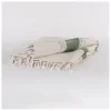 Blankets & Throws-Kirkland's Home Green And Natural Colorblock Chevron Throw Green/Tan