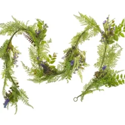 Arrangements & Greenery-Kirkland's Home Green And Purple Maytime Garland Purple/Green