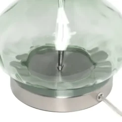 Table Lamps-Kirkland's Home Green Glass Ripple Table Lamp White