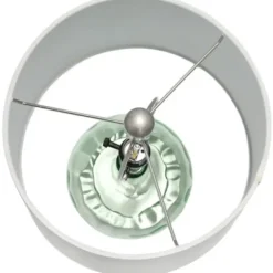 Table Lamps-Kirkland's Home Green Glass Ripple Table Lamp White