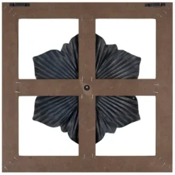 Wall Plaques-Kirkland's Home Green Metal Flower Wood Frame Wall Sculpture Green/Brown