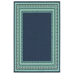 Outdoor Rugs-Kirkland's Home Green Suzani Capetown Area Rug, 5X7 Tan/Green