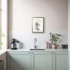 Framed Art-Kirkland's Home Greenery Botanical Ii Pewter Framed Art Print Ivory