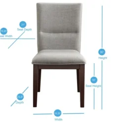 Dining Chairs-Kirkland's Home Greige And Walnut Dining Chairs, Set Of 2 Tan/Gray
