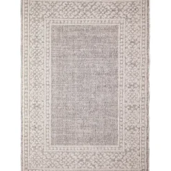 Outdoor Rugs-Kirkland's Home Gretchen Tribal Outdoor Area Rug, 5X8 Gray