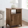 Accent & End Tables-Kirkland's Home Grooved Door Barnwood Side Table Brown