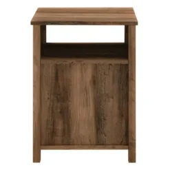Accent & End Tables-Kirkland's Home Grooved Door Barnwood Side Table Brown