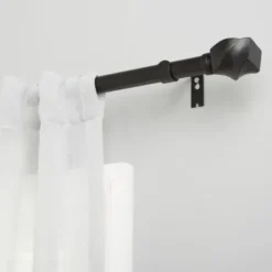 Curtain Rods & Hardware-Kirkland's Home Gunmetal Hyde Wrap Around Curtain Rod, 120 In.