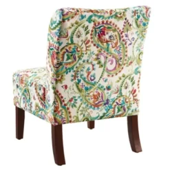 Accent Chairs-Kirkland's Home Hailey Bright Paisley Curved Back Slipper Chair Multi