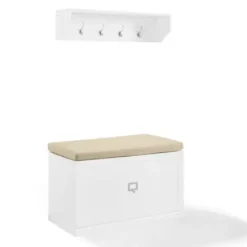 Entryway Furniture-Kirkland's Home Halie Modern Upholstered 2-Pc. Hall Tree Set
