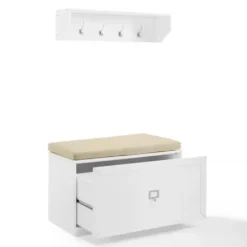 Entryway Furniture-Kirkland's Home Halie Modern Upholstered 2-Pc. Hall Tree Set