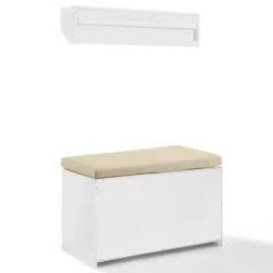 Entryway Furniture-Kirkland's Home Halie Modern Upholstered 2-Pc. Hall Tree Set