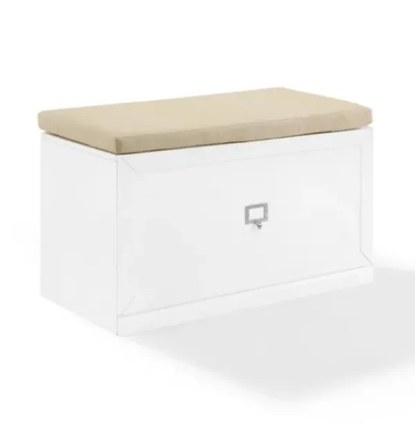 Entryway Furniture-Kirkland's Home Halie Modern Upholstered Storage Bench