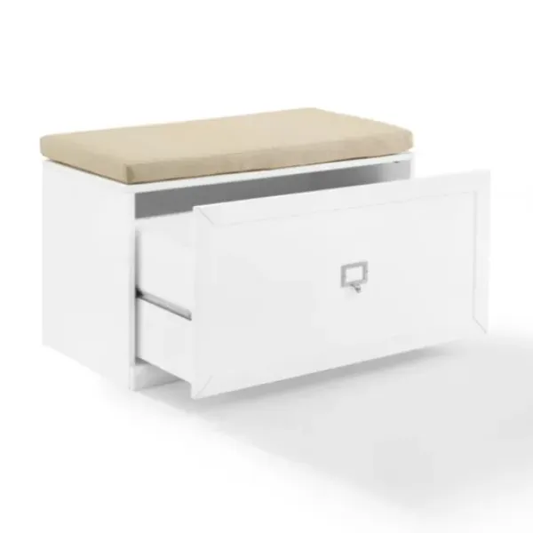 Entryway Furniture-Kirkland's Home Halie Modern Upholstered Storage Bench