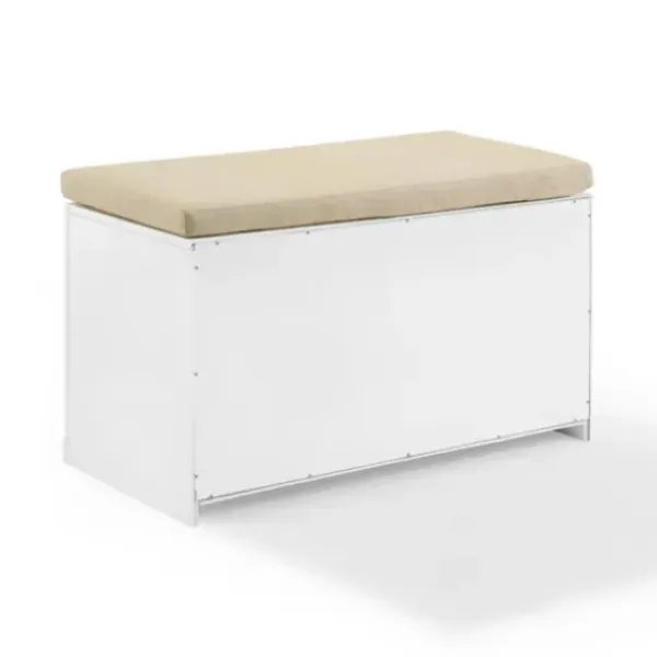 Entryway Furniture-Kirkland's Home Halie Modern Upholstered Storage Bench