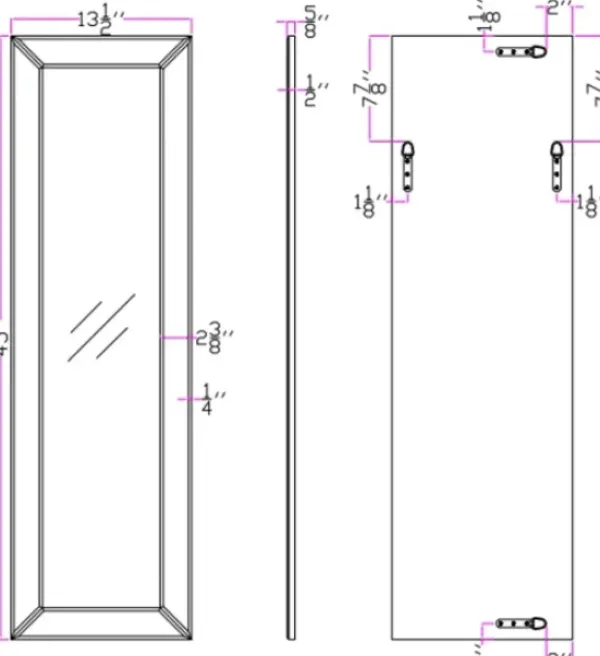 Decorative Mirrors-Kirkland's Home Halifax Long Beveled Edge Wall Mirror