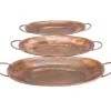 Decorative Trays-Kirkland's Home Hammered Copper 3-Pc. Iridescent Tray Set Brown