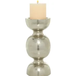 Candle Holders-Kirkland's Home Hammered Metal Orb Candle Holder Silver
