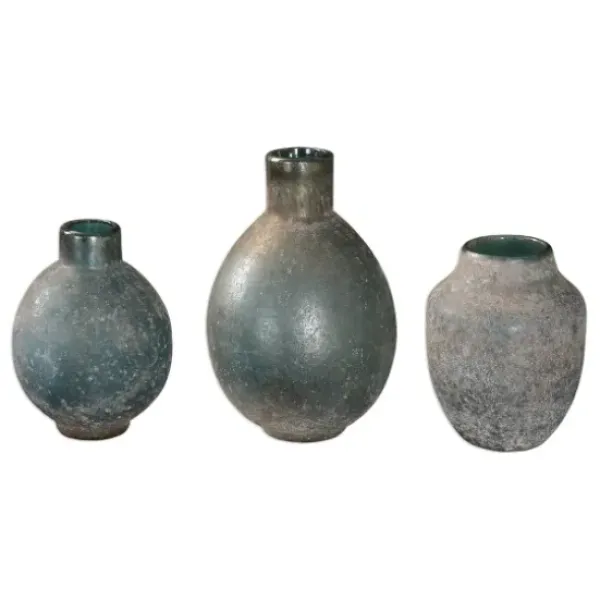 Vases-Kirkland's Home Hand Carved Wooden Urns, Set Of 2 Tan/Brown