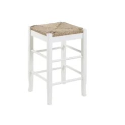 Bar Stools & Counter Height Stools-Kirkland's Home Handwoven Counter Stool White