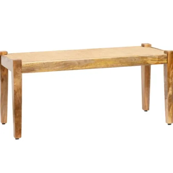 Entryway Furniture-Kirkland's Home Handwoven Rattan Cane And Mango Wood Bench