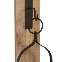 Sconces-Kirkland's Home Hanging Lantern Fir Wood And Iron Sconce