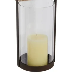Sconces-Kirkland's Home Hanging Lantern Fir Wood And Iron Sconce