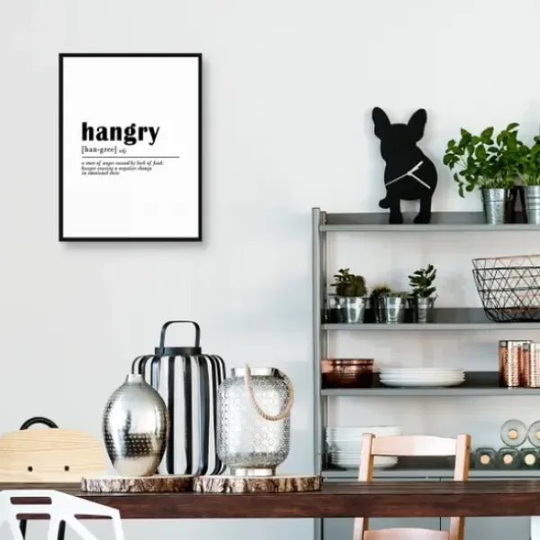 Wall Quotes & Signs-Kirkland's Home Hangry Definition Canvas Art Print White/Black